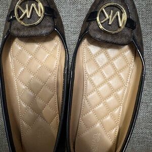 Michael Kors Gold and Brown Women's Loafers